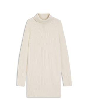 BOSS Rollneck Sweater Dress - White