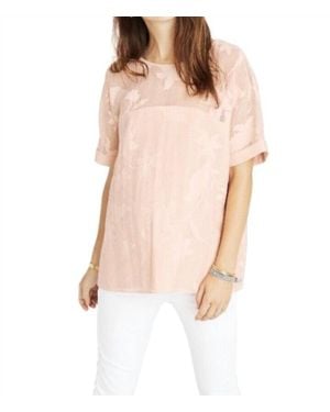 HATCH Rosa Floral Crewneck Top - Natural