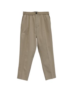Ami Paris Mid-Rise Tapered Pants - Gray