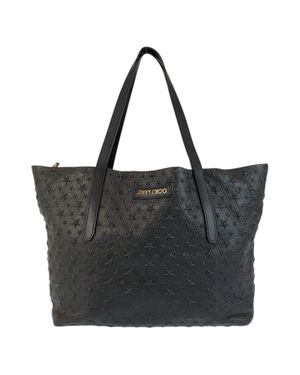 Jimmy Choo Pimlico Leather Tote Bag - Black