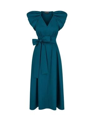 Monica Nera Holly Midi Dress - Blue