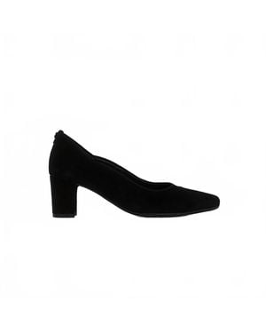 Gabor High Block Heel Pump - Black
