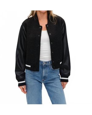 Six Fifty Remi Faux Shearling Bomber Jacket - Black