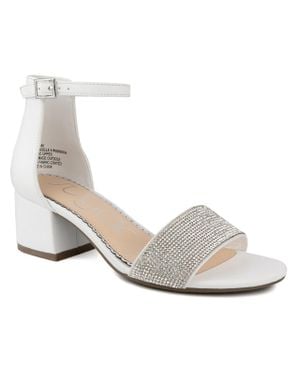 Sugar Sgrnoelle4 Faux Suede Dressy Block Heel - White