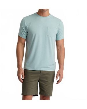 Free Fly Bamboo Flex Pocket Tee - Blue