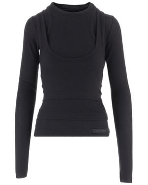 ALAINPAUL Three-Layer Stretch Lyocell-Blend Top - Blue