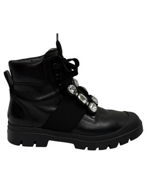 Roger Vivier Walky Viv' Crystal-Embellished Ankle Boots - Black
