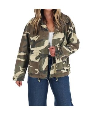 Miou Muse Forest Fade Camo Jacket - Blue