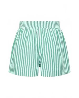 French Connection Stripe Shirting Short - Green