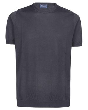Drumohr Cotton Relaxed T-Shirt - Blue