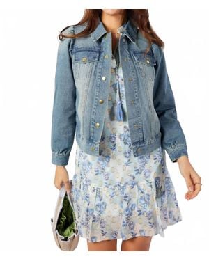 Sail To Sable Puff Sleeve Jacket - Blue