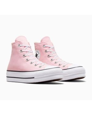 Converse Chuck Taylor All Star Sneakers Canvas Platform Shoes - Pink