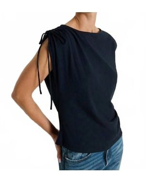 Nation Ltd Julie Shoulder Tie Top - Blue