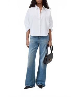 Closed Organic Cotton Gathered Shirt - Blue
