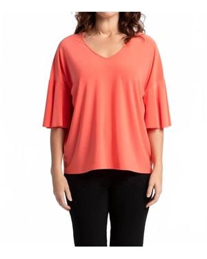 Sympli Flutter Top - Red