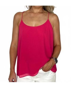Staccato Racer Back Spaghetti Tank Top - Red