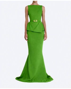 Safiyaa Flamiana Gown - Green