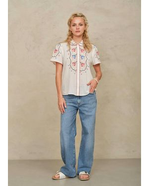 M.A.B.E Ruby Short Sleeve Top - Blue