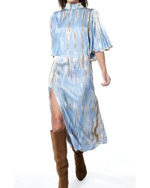 Young Fabulous & Broke Maxwelle Dress Web Wash - Blue