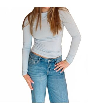 Chaser Brand Owen Open Back Long Sleeve Top - Blue