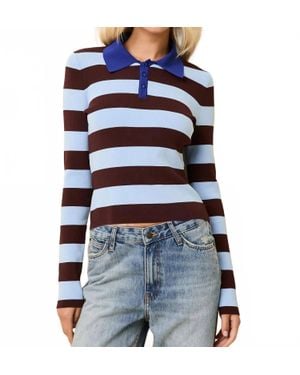 Solid & Striped Debra Striped Long Sleeve Top - Blue