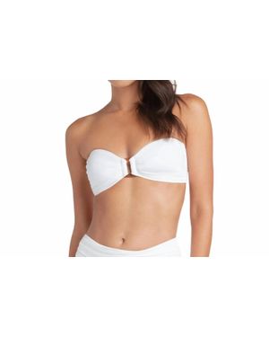 Helen Jon Hook Back Tortoise Bandeau Bikini Top - Black
