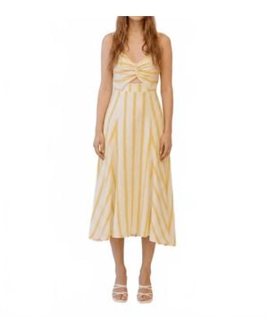 Guadalupe Filomena Stripe Dress - Natural