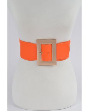Fashnzfab Material Buckle Belt - Gray