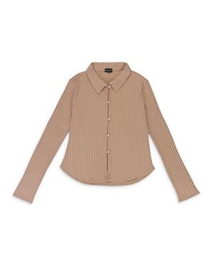 CALLIPYGIAN Keyhole Tan Cardigan - Natural