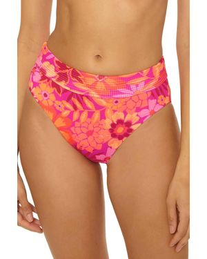 Becca High Waist Bikini Bottom - Pink