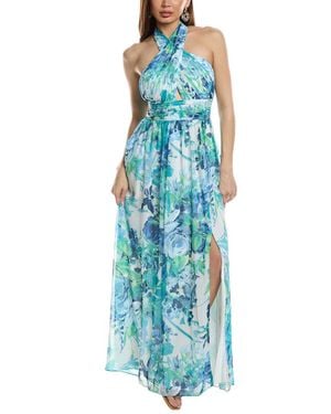 Eliza J Halter Gown - Blue