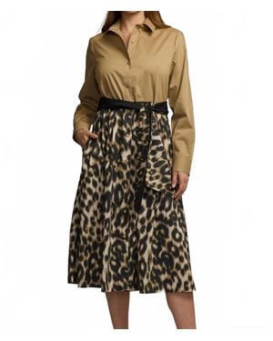 Hinson Wu Robin Long Sleeve Midi Dress - Brown