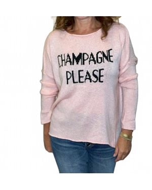 Wooden Ships Champagne Please Crew Sweater - Pink