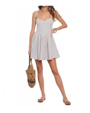 Heartloom Claret Mini Dress - White