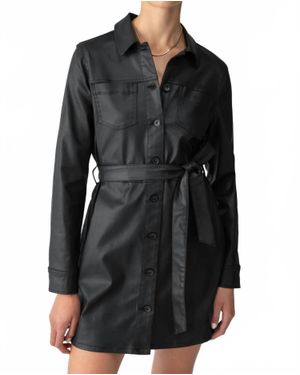 Sanctuary Coated Denim Dress - Black