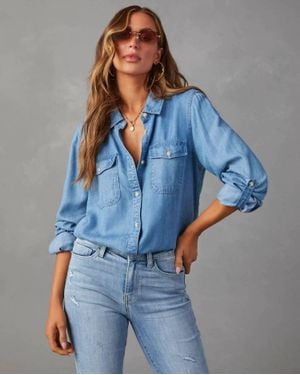 Sweetkama Lightweight Denim Shirt - Blue