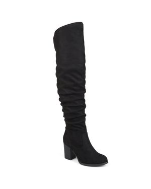 Journee Collection Collection Wide Width Extra Wide Calf Kaison Boot - Black