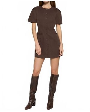 Lost + Wander City Vista Mini Dress - Brown