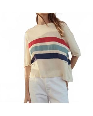The Great Track Crew With Saltwater Stripe Sweater - Multicolor