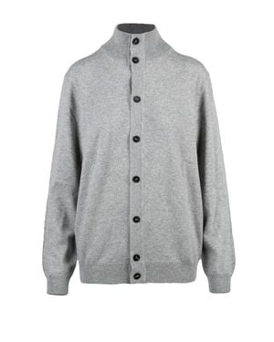 Kangra Light Mock Neck Wool-Cashmere Cardigan - Gray