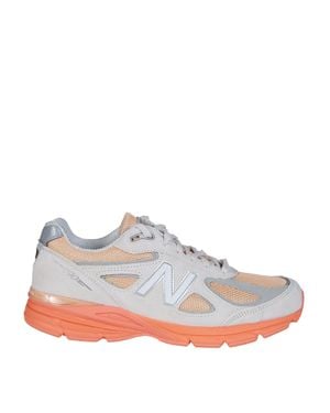 New Balance Breathable Mesh Sneakers With Cushioned Midsole - White