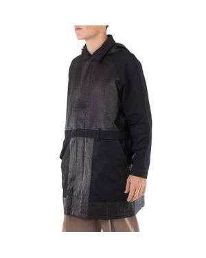 Redemptive Stitching Detachable Hooded Jacket - Black