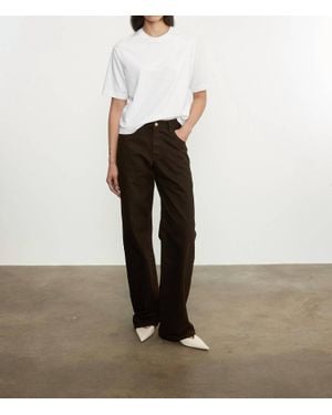 Enza Costa Relaxed Straight Leg Jean - Natural