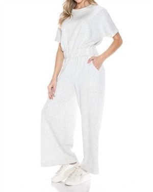 Ariella Scuba Cropped Jumpsuit - White