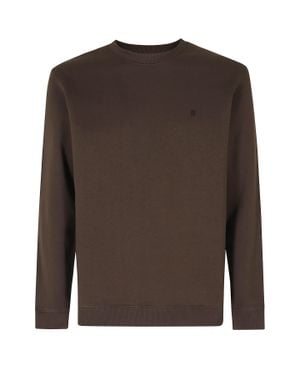 Dondup Logo Patch Fleece-Lined Cotton Sweatshirt - Brown