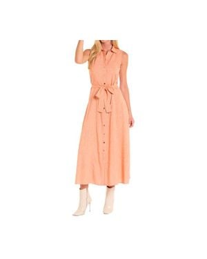 Panhandle Boot Stitch Print Duster Dress - Orange