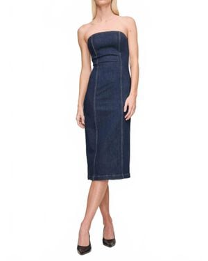 DL1961 Esme Strapless Dress - Blue