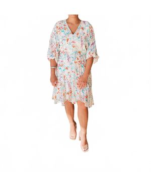 lime + chili Ditsy Flare Dress Ii - White