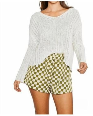 Pretty Garbage Fiorella Checkered Shorts - White