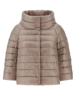 Herno Sofia High Collar Down Jacket - Brown